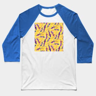 Yellow Opalescent Geckos Baseball T-Shirt